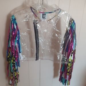 Harley Quinn clear caution tape jacket